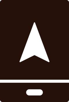 móvil, cursor, ubicación icono. sencillo glifo, plano de ubicación íconos para ui y ux, sitio web o móvil solicitud en blanco vector