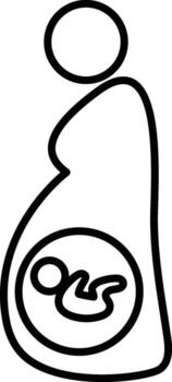 Womens day, baby, pregnant icon. Simple thin line, outline of 8 march icons for UI and UX, website or mobile application on white background vector