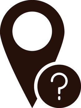ask, location icon. Simple glyph, flat of Location icons for UI and UX, website or mobile application on white background vector