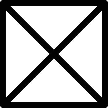 do not dry, rectangle icon. Simple thin line, outline of Laundry icons for UI and UX, website or mobile application on white background vector