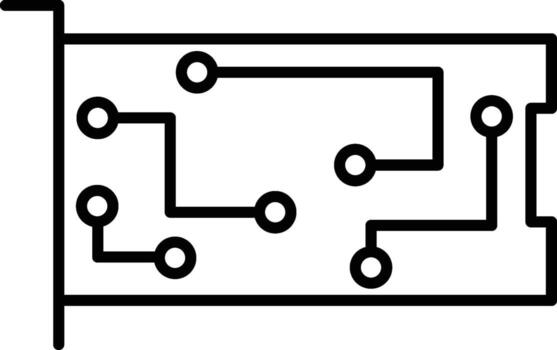 hardware, chip, card icon. Simple thin line, outline of hardware icons for UI and UX, website or mobile application on white background vector