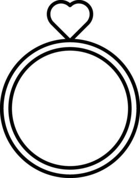 Womens day, ring icon. Simple thin line, outline of 8 march icons for UI and UX, website or mobile application on white background vector