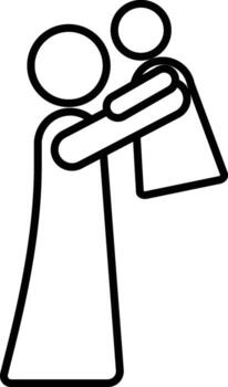 Womens day, baby, mother icon. Simple thin line, outline of 8 march icons for UI and UX, website or mobile application on white background vector