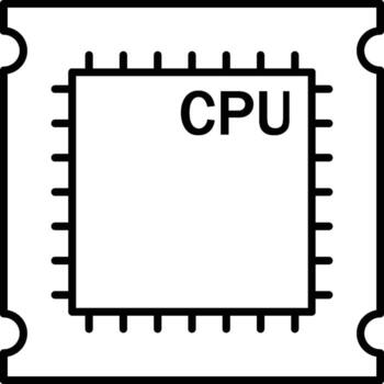 hardware, chip, processor icon. Simple thin line, outline of hardware icons for UI and UX, website or mobile application on white background vector