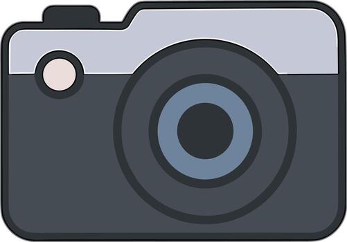 Flat Style Camera Device for Capturing Moment of Memory Icon Graphic vector
