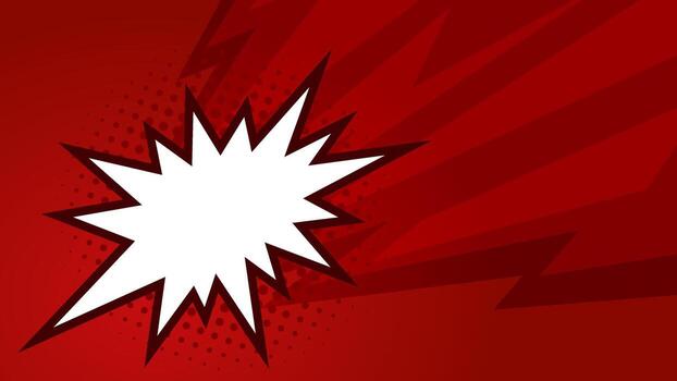 Blank comic cartoon red background with thunder lightning. empty dialog background thunder lightning. Comic background cartoon style vector