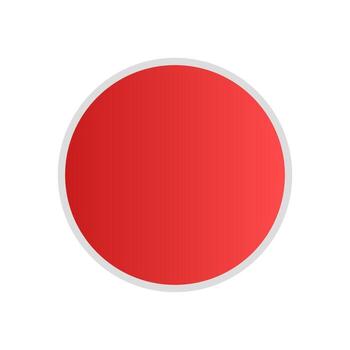 red circle record button icon vector