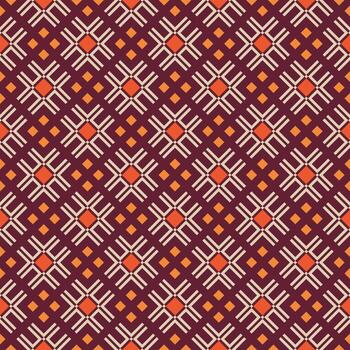 Geometric Flat Symmetrical Line and Square Tile Seamless Pattern Background vector