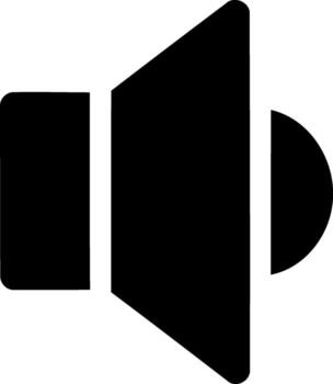 Simple speaker icon for volume control and audio settings vector