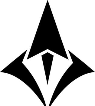 Modern arrow symbol abstract geometric design art vector