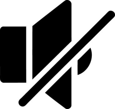 Mute speaker icon simple graphic symbol for silence and no sound vector