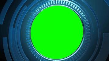 grön skärm cirkel trogen teknologi element animering övergång bildspel presentation mall för innehåll skapande video