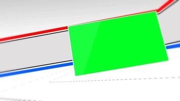 utsända studio uppstart med grön skärm krom nyckel och bildspel visa, grön skärm mall för lägre tredjedelar animering med modern design och rena se effekt stil video