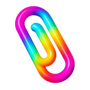 un brillante lustroso cuaderno con un arco iris degradado y vistoso espiral Unión en contra un transparente antecedentes png