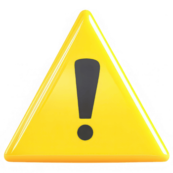 amarelo lustroso exclamação marca Atenção placa com Preto símbolo em transparente fundo gráfico png