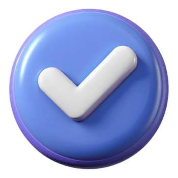 3d framställa av en glansig blå bock knapp positiv Bekräftelse, Framgång symbol, digital gränssnitt element png