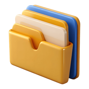 vibrante 3d hacer de un amarillo archivo carpeta con documentos, ilustrando digital organización y datos almacenamiento para eficiente flujo de trabajo png