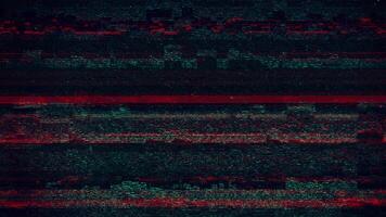 digital tekniskt fel TV ljud effekt med röd och grön mönster video