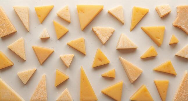 Triangular Forms Array of YellowishOrange, SharpEdged Shapes, Studio Lighting. photo