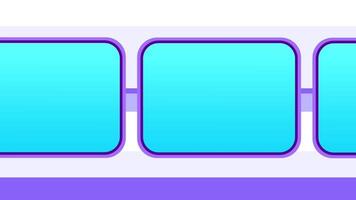 semplice moderno digitale interfaccia pannelli con arrotondato bordi visualizzato nel freddo blu pendenza design formatura un' futuristico astratto interfaccia video