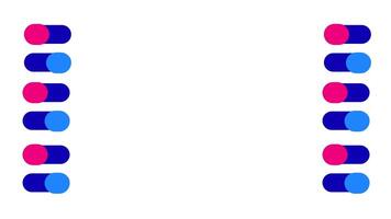 A row of toggle switches in a digital interface, representing data control, choices, decision-making, and interactive design in modern technology systems video