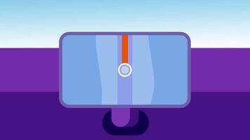 A minimal GPS navigation display with a pinpoint marker, symbolizing tracking, orientation, and movement in a clean digital interface design video