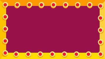 ein hell Bühne Vorhang mit ein dekorativ rahmen, symbolisieren Leistung, Theater Kunst, Unterhaltung, Kreativität, und das Anfang von ein künstlerisch Show video