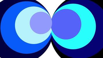koncentrisk blå cirkulär skikten expanderar inåt skapande djup och fokus i en minimal modern design med hypnotisk visuell strömma video