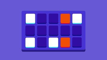 un' digitale puzzle griglia con blocchi e modelli, simboleggiante logica, risoluzione dei problemi, e strategico pensiero nel un interattivo moderno design video