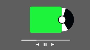 uma digital meios de comunicação jogador tela com jogar controles, representando entretenimento, tecnologia, transmissão, e a evolução do moderno multimídia interação video