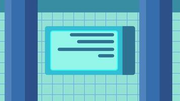 minimal geometrisk digital rutnät design med en centrerad lysande rektangel, skapande balans och symmetri i en modern stiliserade abstrakt form video