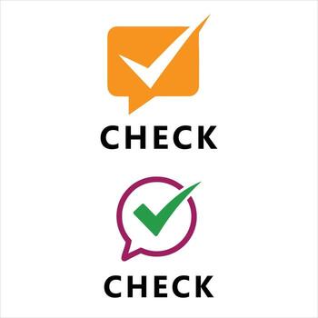 Checklist check mark check logo template icon vector