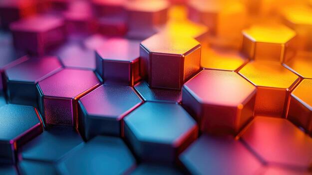 A colorful abstract background with hexagonal shapes photo