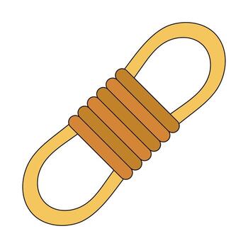 Rolled Up Rope or Cord Icon, Nautical Line or String Flat Design vector
