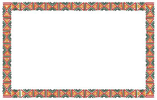 Vibrant abstract rectangle frame, specially designed for Black History Month and Juneteenth events, with empty space for custom text vector