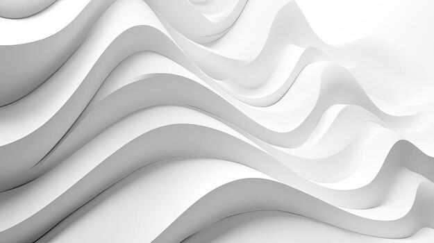 Soft white wavy forms create abstract minimalist smooth texture in a dynamic background photo