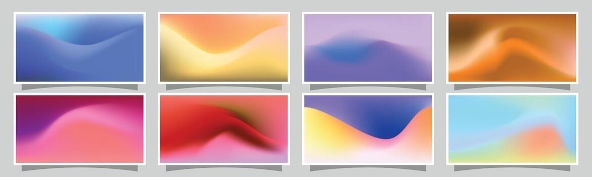 moderno degradado malla antecedentes embalar. resumen vistoso fluido plantillas con suave ola diseño. vector