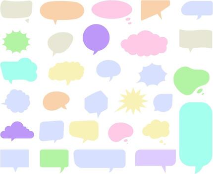 conjunto de mano dibujado burbuja habla colección ilustración ideal para diálogo charla y conversacion gráfico elementos vector