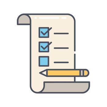 Task Management and Survey Checklist Icon vector