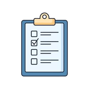 Task Management Clipboard and Checklist Icon vector