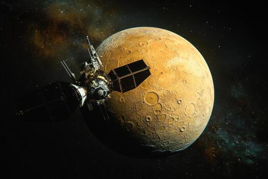 An artist's rendering of the mars orbiter photo