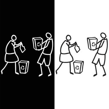 Working Hand in Hand to Reduce Waste Everywhere vector