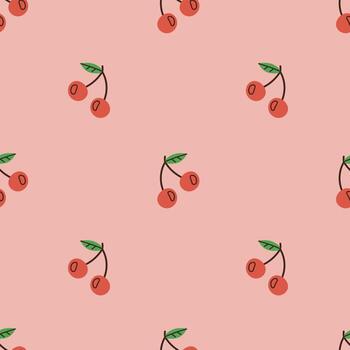 Cereza escaso sin costura modelo vector