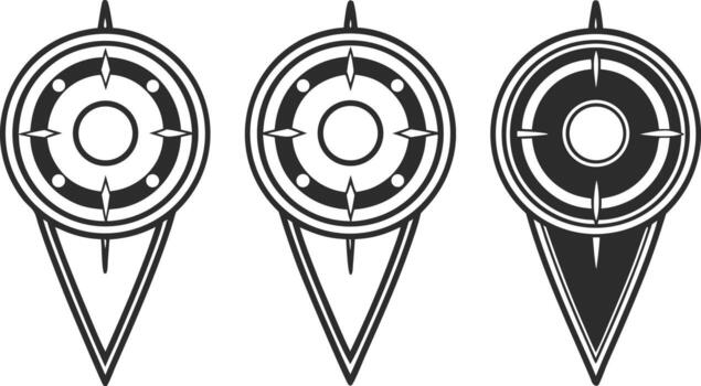 GPS Map Markers and Map Symbols Pack Creative Maps and Location Marker Illustrations vector