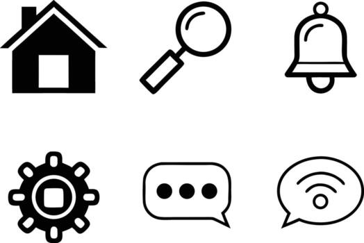 digital ui elementos para social medios de comunicación moderno social medios de comunicación interfaz icono conjunto vector