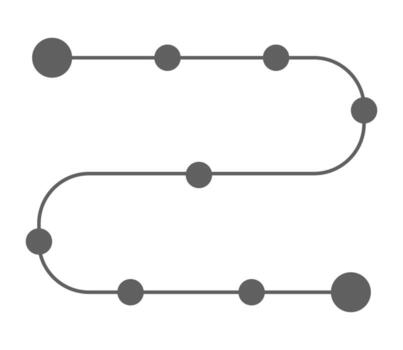 Road map product development chronology plan, strategy, direction icon. Simple line process timeline procedure. vector