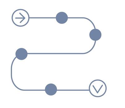 Road map, product development, chronology plan, strategy direction icon. Simple line process timeline procedure. vector