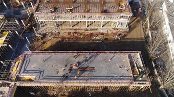 nuevo casa construcción por trabajadores aéreo ver video