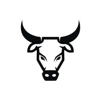 Bull head logo design vector