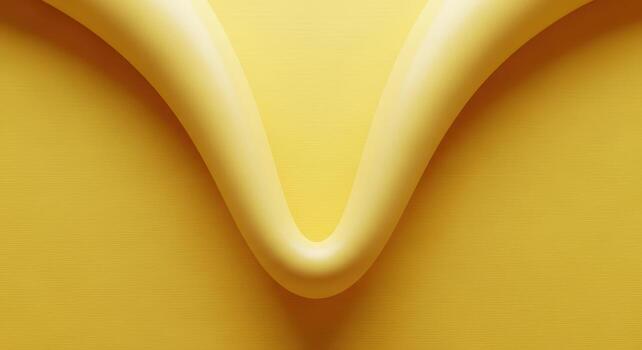 Abstract yellow background with smooth curved shape and texture photo